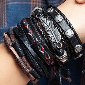 🎸5 Piece Leather Bracelet Set🎸